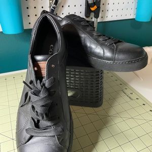 Coach Men's Leather black, low top sneaker 12